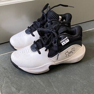 Under Armour Kids' Black and Cream Sneakers